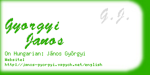 gyorgyi janos business card