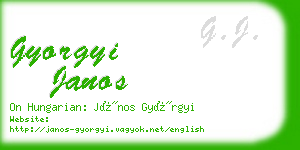 gyorgyi janos business card